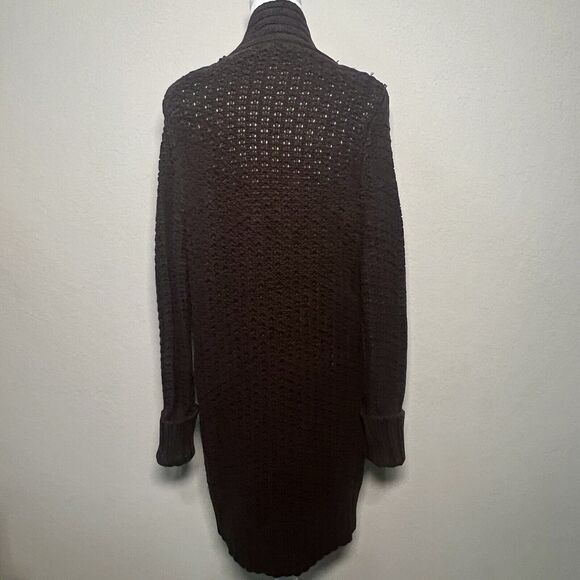 MODA INTERNATIONAL Cardigan - Women’s - Small Cable Knit Cardigan - Brown - Picture 6 of 8